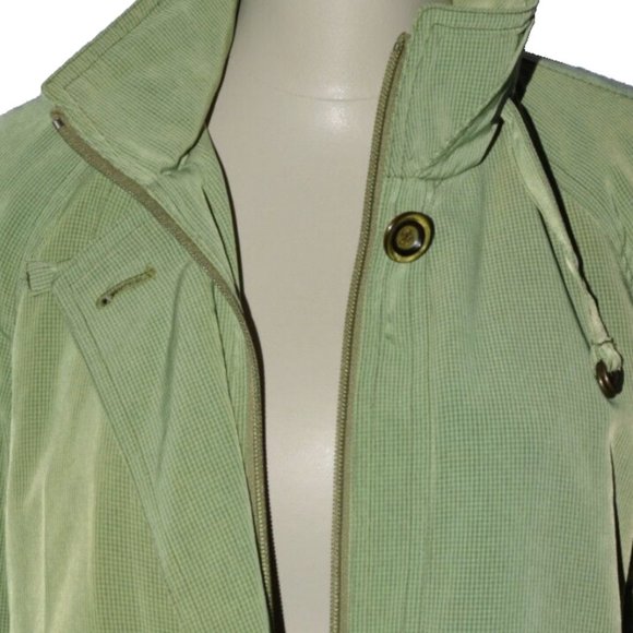 UTEX DESIGN SIZE S SMALL GREEN CHECKERED COAT JACKET WINDBREAKER - Picture 6 of 6